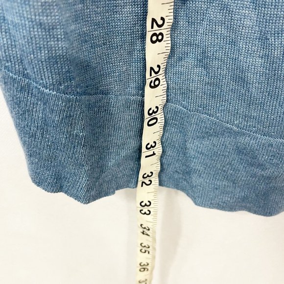 Eileen Fisher Lyocell Wool Open Front Cardigan Light Blue - Size XS - Picture 6 of 6